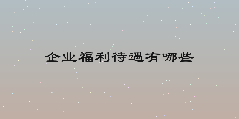 企业福利待遇有哪些