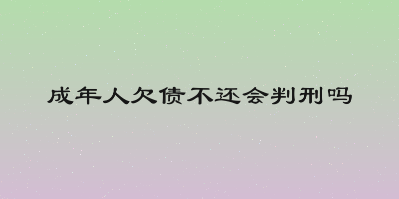 成年人欠债不还会判刑吗