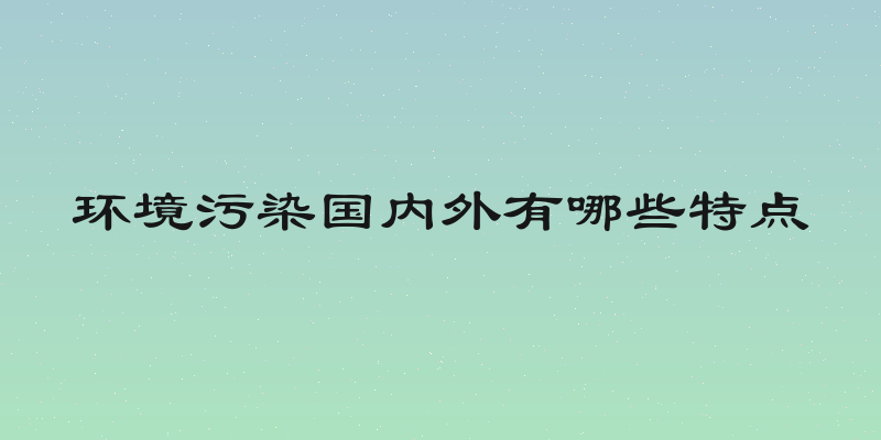 环境污染国内外有哪些特点