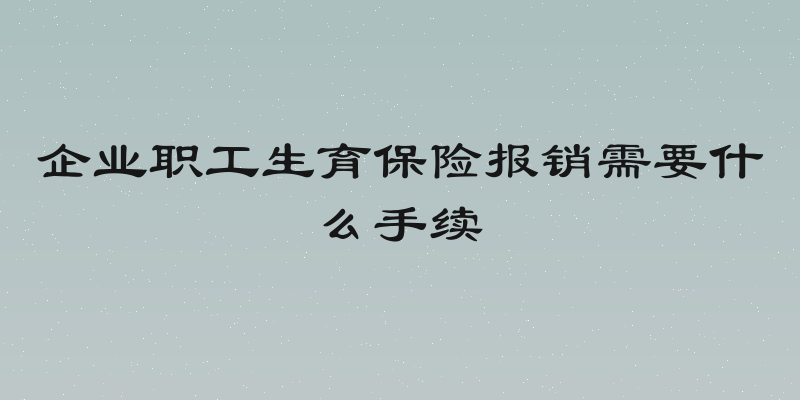 企业职工生育保险报销需要什么手续